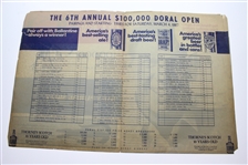 1967 Doral Open Pairing Sheet, Menu, & 1992-1967 Record Book