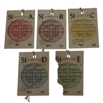 1951 Greater Greensboro Thursday-Monday Ticket Set