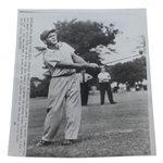 1954 Wire Photo of Arnold Palmer In Action During U.S.G.A. Amateur Win