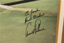 Arnold Palmer Signed 11x14 Framed Bridge Shot - Personalized to Jack Framed JSA ALOA