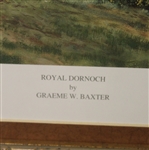 Graeme Baxter Signed Royal Dornoch Print Framed