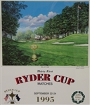1995 Ryder Cup at Oak Hill Hall of Fame Special Poster Signed by Gordon Wheeler