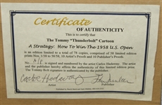 Tommy Bolt Signed Hadaway Artists Proof #1/10: A Strategy: How To Win The 1958 US Open Framed JSA ALOA