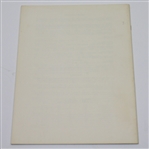 1934-1972 Masters Tournament Scoring Records & Statistics Booklet - 10th Edition