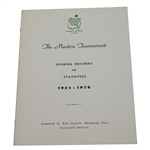 1934-1978 Masters Tournament Scoring Records & Statistics Booklet - 16th Edition