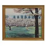 Dom Lupo Wood Framed Art Piece - Post Swing with Caddy