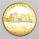 1992 Bobby Jones Gold Golf Collector's Society Medal - East Lake Country Club