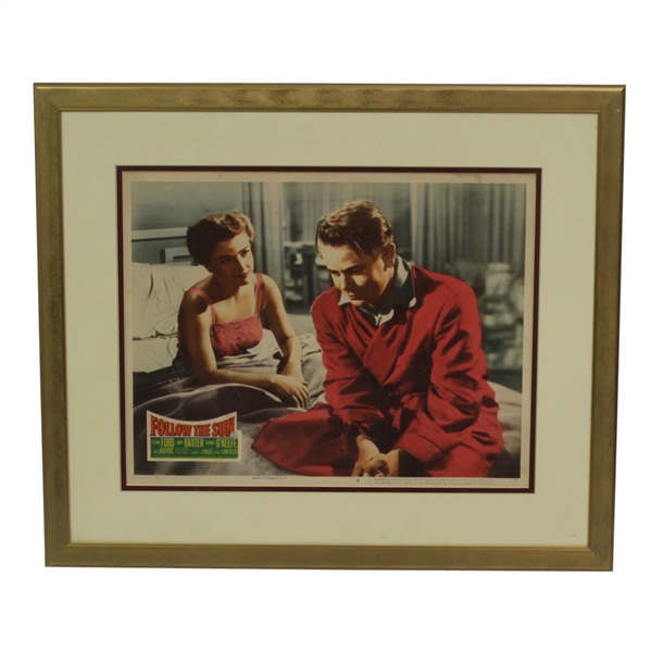 1951 Follow the Sun (Hogan) Movie Lobby Card #4 - Double Matted - Framed