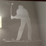Golf Themed 'Down Swing' & 'Contact' Mirror - Framed