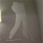 Golf Themed 'Down Swing' & 'Contact' Mirror - Framed