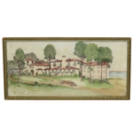 1930s Clubhouse at Forest Lake CC Original Architectural Drawing - Framed