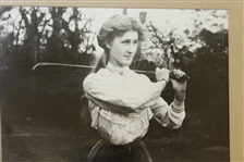 Black and White Female Golfer Portrait - Framed - Roth Collection