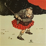 Large Comic 'Snow in Scotland' Wood Display - Roth Collection