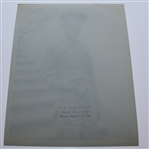 Ben Hogan's Personal B&W Photo in Military Uniform 1943 While At Officers School in Miami