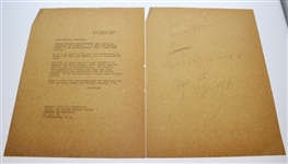 Three Letters to Ben Hogan - General Gruenther, Colonel Evans, and General Norstad JSA ALOA
