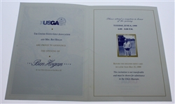 Invitation to Opening of Ben Hogan Room at USGA Museum in Far Hills, NJ