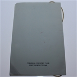 1999 Mastercard Colonial Champions Dinner Program/Menu