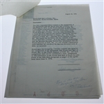 Ben Hogan Signed 1976 World Golf Hall of Fame Consent Form JSA ALOA