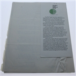 Ben Hogan Signed 1976 World Golf Hall of Fame Consent Form JSA ALOA