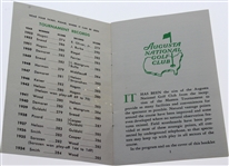 1954 Masters Spectator Guide - Sam Snead Win