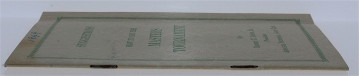 1949 Masters Spectator Guide - Sam Snead's First Masters Win
