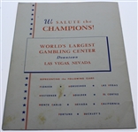 1954 Tournament of Champions Program - Art Wall, Jr Win