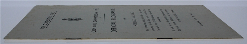 1932 Open Championship at Prince's GC Monday Program - Gene Sarazen Win