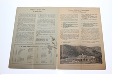 1938 LA Open Tournament at Griffith Park Monday Pairing & Start Schedule Program