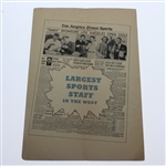 1938 LA Open Tournament at Griffith Park Monday Pairing & Start Schedule Program