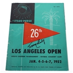 Tommy Bolt Signed 1952 LA Open Tournament at Riviera CC Program JSA ALOA