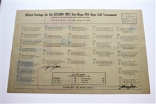 Tommy Jacobs Signed 1962 San Diego PGA Open at Stardust CC Program JSA ALOA