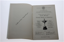 1953 The Ryder Cup at Wentworth Golf Club Program - USA Winner 6 1/2 - 5 1/2