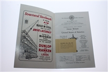 1961 The Ryder Cup at Royal Lytham & St Annes Program with Saturday Schedule/Pairing Sheet