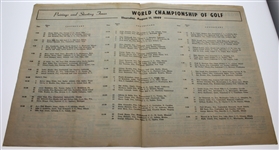 1949 World Championship of Golf at Tam O'Shanter Program - Johnny Palmer Win