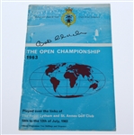 Bob Charles Signed 1963 Open at Royal Lytham Program with Friday Draw Sheet JSA ALOA