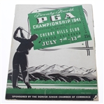1941 PGA Championship Program Signed by Horton Smith Plus Vic Ghezzi Signed Photo JSA ALOA