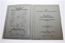 1941 PGA Championship Program Signed by Horton Smith Plus Vic Ghezzi Signed Photo JSA ALOA