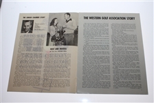 1950 Western Open Program, Contestant & Caddie Badge, WGA Guest Badge, Snead Signed Photo JSA ALOA