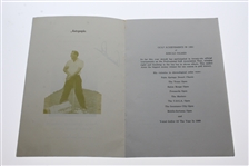 Arnold Palmer Signed 1960 Ligonier Chamber of Commerce Dinner Program JSA ALOA