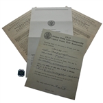 1941 Public Links Entry Form, Application, Announcement, & Contestant Badge