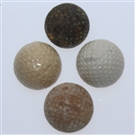 Four Classic Golf Balls - Middlecoff, Top-Flite, Spalding Red Dot, & Unmarked