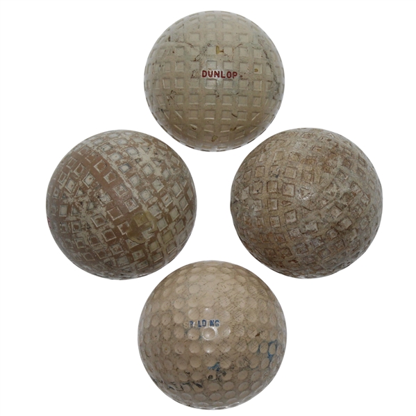 Four Classic Golf Balls - Dunlop Maxpar, Kro-Flite, Blueston, & Unmarked