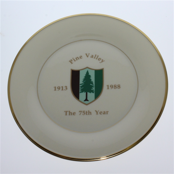 Pine Valley Golf Club 75th Anniversary Plate in Original Box 1988 Member Gift 1/1035