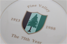 Pine Valley Golf Club 75th Anniversary Plate in Original Box 1988 Member Gift 1/1035