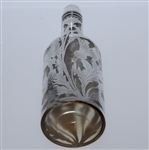 1934 Ormond Beach Golf Club Sterling Silver Overlay with Scottish Thistles Decanter Trophy