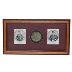 Old Tom Morris & Young Tom Morris Framed Medal with Images & Biographical Sketch