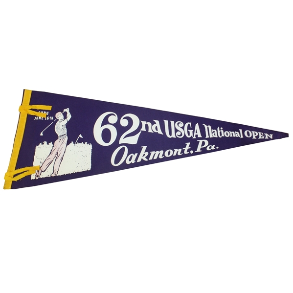 1962 U.S Open Championship at Oakmont Pennant - Seldom Seen