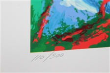 LeRoy Neiman Signed Ltd Ed 110/300 Tiger Woods 2000 Valhalla JSA ALOA