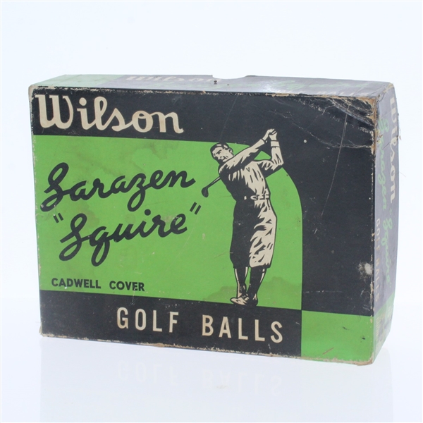 Wilson Sarazen Squire Cadwell Cover Dozen Golf Balls - Box Only - Roth Collection