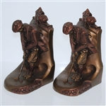 Pair of Austin Sculpture Golfer Bookends - Roth Collection